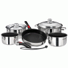 Magma Nesting 10-Piece Induction Compatible Cookware - SS Exterior & Slate Black Ceramica Non-Stick Interior(D0102H7WBRU)