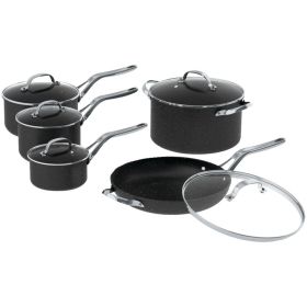 THE ROCK by Starfrit 060319-001-0000 THE ROCK by Starfrit 10-Piece Cookware Set with Stainless Steel Handles(D0102HHUTYA)