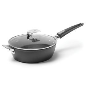 THE ROCK by Starfrit 034716-002-0000 THE ROCK by Starfrit 9-Inch Deep Fry Pan/Dutch Oven with Lid and T-Lock Detachable Handle(D0102HPZHQY)
