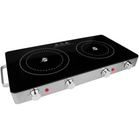 Brentwood Appliances TS-382 Double Infrared Electric Countertop Burner(D0102HXGWPY)