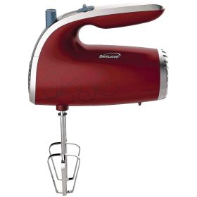 Brentwood Appliances HM-48R Lightweight 5-Speed Electric Hand Mixer (Red)(D0102HXPRPA)