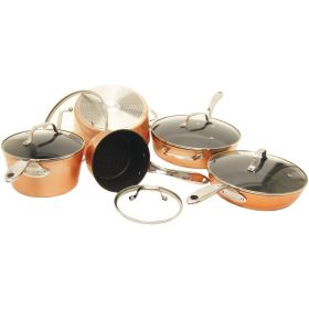 THE ROCK by Starfrit 030910-001-STAR THE ROCK by Starfrit 10-Piece Copper Cookware Set(D0102HXPRWG)