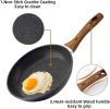 Egg Frying Pan Non Stick 20cm/ 8 inch, Induction Wok for Steak Bacon Hot-Dog Burgers,