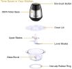 Homeleader Electric Food Chopper, 5-Cup Food Processor, 1.2L Glass Bowl Grinder Stainless Steel Motor Unit and 4 Sharp Blades(D0102HP6S2G)