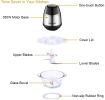 Homeleader Electric Food Chopper, 5-Cup Food Processor, 1.2L Glass Bowl Grinder Stainless Steel Motor Unit and 4 Sharp Blades(D0102HP6S2G)