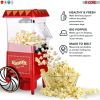 Popcorn Machine Maker Popcorn Machine with Wheels Hot Air Popper Popping 12 Cup Retro Vintage Fashioned Style, Red 5 Core POP 820