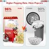 Popcorn Machine Maker Popcorn Machine with Wheels Hot Air Popper Popping 12 Cup Retro Vintage Fashioned Style, Red 5 Core POP 820