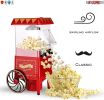 Popcorn Machine Maker Popcorn Machine with Wheels Hot Air Popper Popping 12 Cup Retro Vintage Fashioned Style, Red 5 Core POP 820