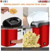 Popcorn Machine Hot Air Electric Popper Kernel Corn Maker Bpa Free No Oil 5 Core POP(D0102HHDF7T)