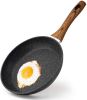 Egg Frying Pan Non Stick 20cm/ 8 inch, Induction Wok for Steak Bacon Hot-Dog Burgers,
