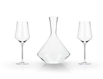 3-Piece Angled Crystal Bordeaux Set by Viski