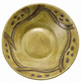 Dinnerware Bowls 8" Hand Etched Glazed Finished (Style: Grape Vines)