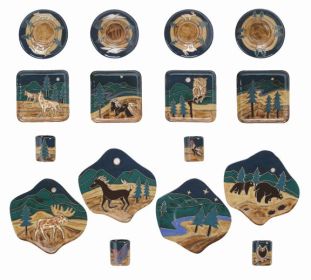 Dinnerware Sets Odd Shape  16 Pc, Hand Made (Style: Animals)